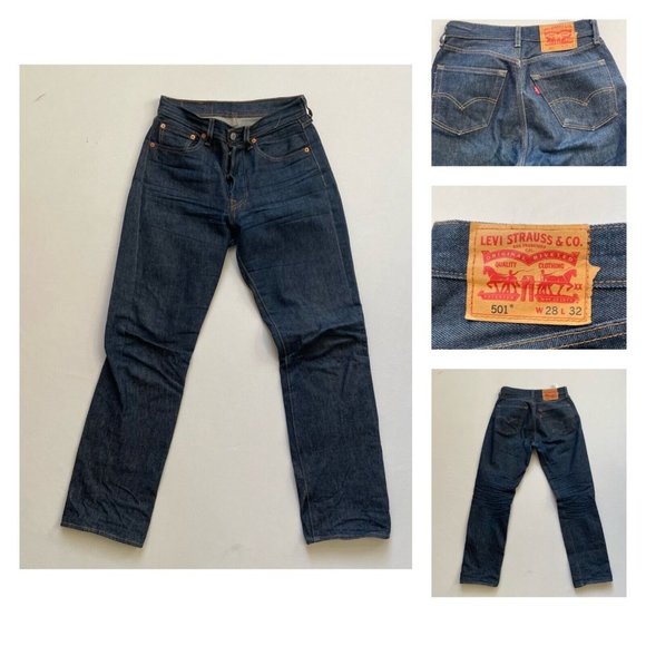 Levi's Other - Levis 501 Original Fit Straight Leg Men’s Jeans 30x30 Dark Wash Denim Button Fly